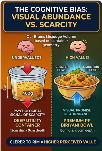 The “Overflow” Illusion: How Biryani Bowl Depth Affects Customer Value Perception