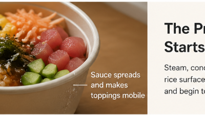 How to prevent toppings from mixing in sushi bowls during transport